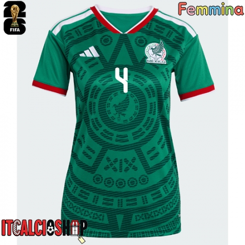 Messico Edson Alvarez #4 Prima Maglia Femmina Mondiali 2026 Manica Corta